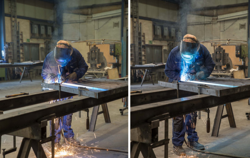 Schweißarbeiten in der Schlosserei - Traumberufe Metallbau 2023