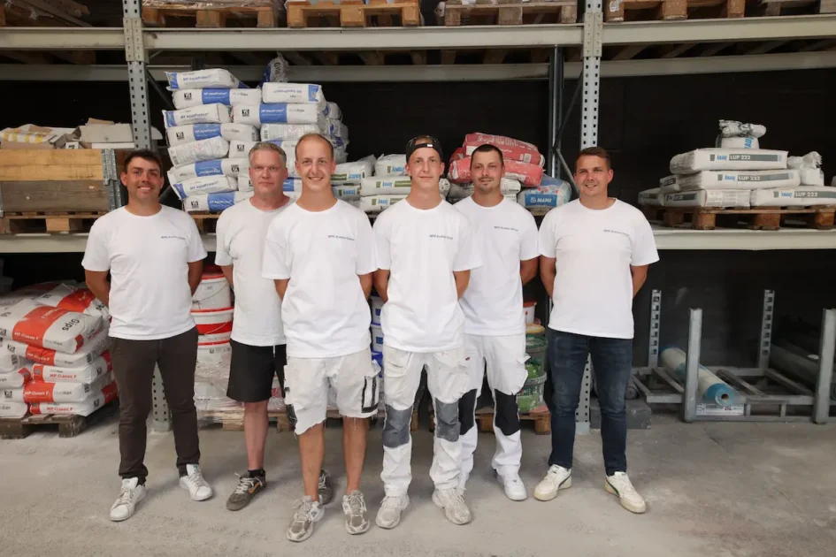 Das Stuckateur-Team der MPE-Ausbau GmbH in Hamm. Traumberufe Stuckateur 2026